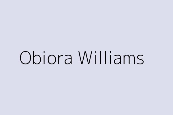 Obiora Williams 